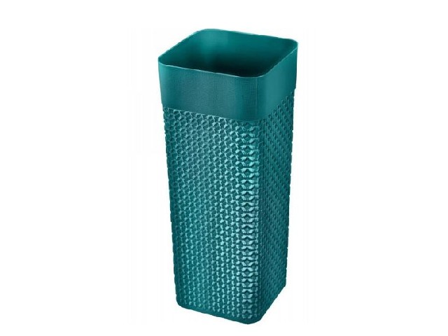 Ваза для цветов Plast Team Neo Luxe изумрудный агат 112х112х243 мм